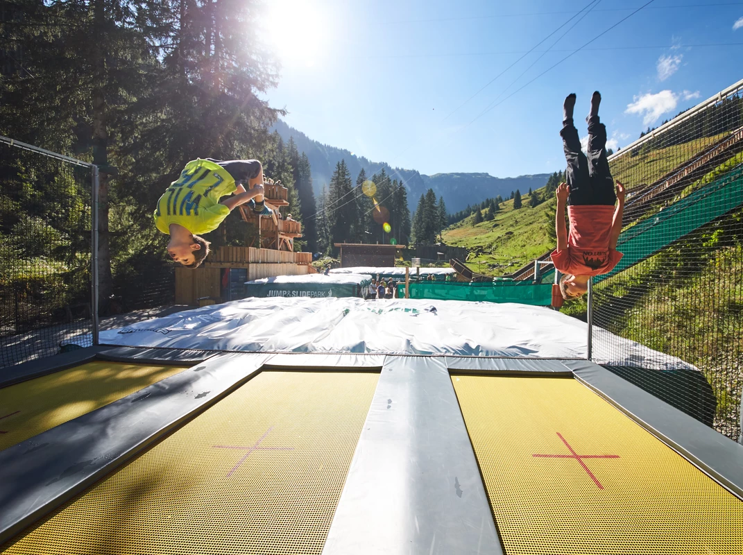 Jump Slide Park Infrastruktur in Saalbach Hinterglemm